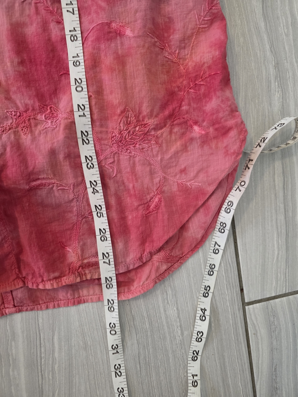Pilcro Pink Tie-Dye Button-Down Shirt - Picture 6 of 8